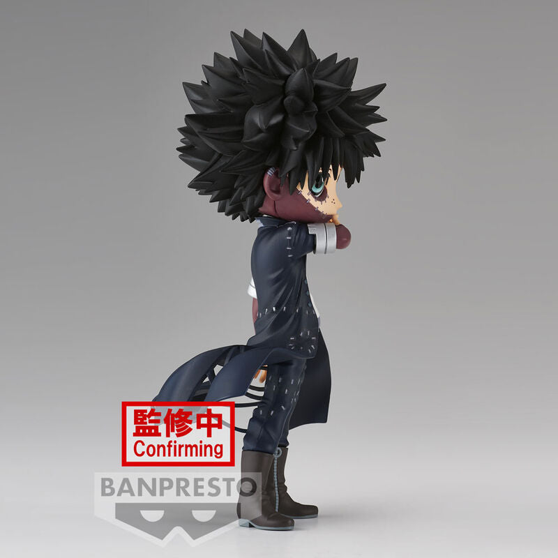Profil gauche de la figurine Dabi Q Posket Banpresto avec couleurs vives et finitions soignées