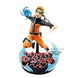 Vue rapprochée de la figurine Naruto Uzumaki 21cm montrant les couleurs vives et la qualité de finition BANPRESTO