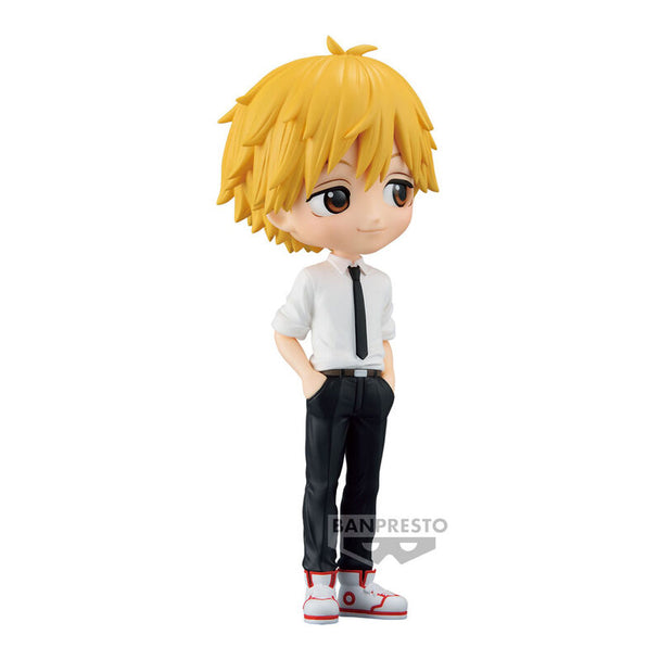 Profil gauche de la figurine Denji Chainsaw Man Q Posket montrant les couleurs vives