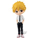 Vue arrière de la figurine Denji Chainsaw Man Q Posket mettant en valeur la texture