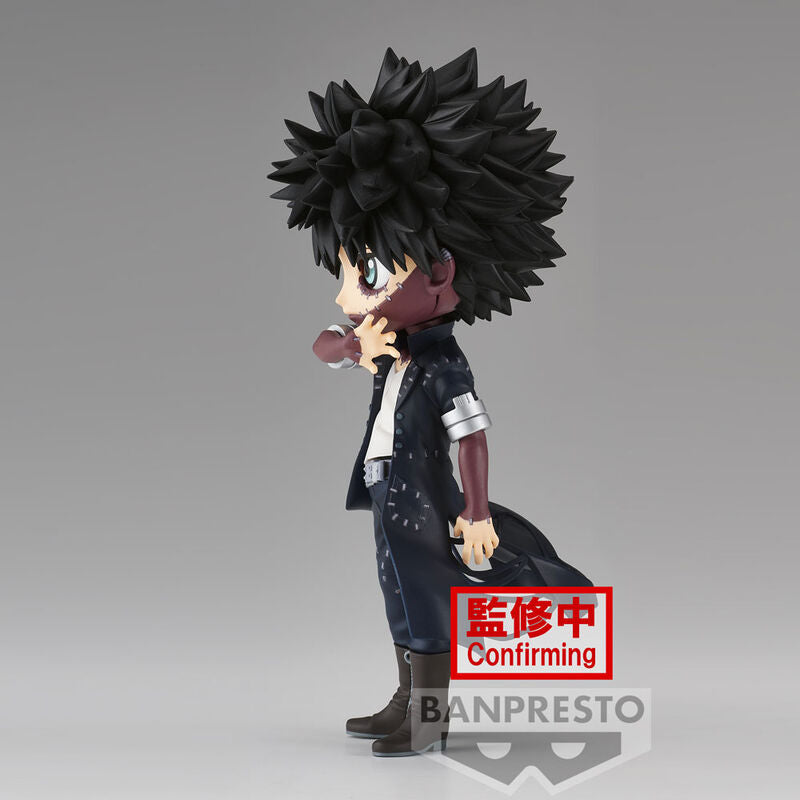 Zoom sur le visage expressif de la figurine Dabi ver.A Q Posket, capture fidèle du personnage