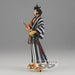 Photo rapprochée du visage expressif de la figurine Kin'emon One Piece DXF