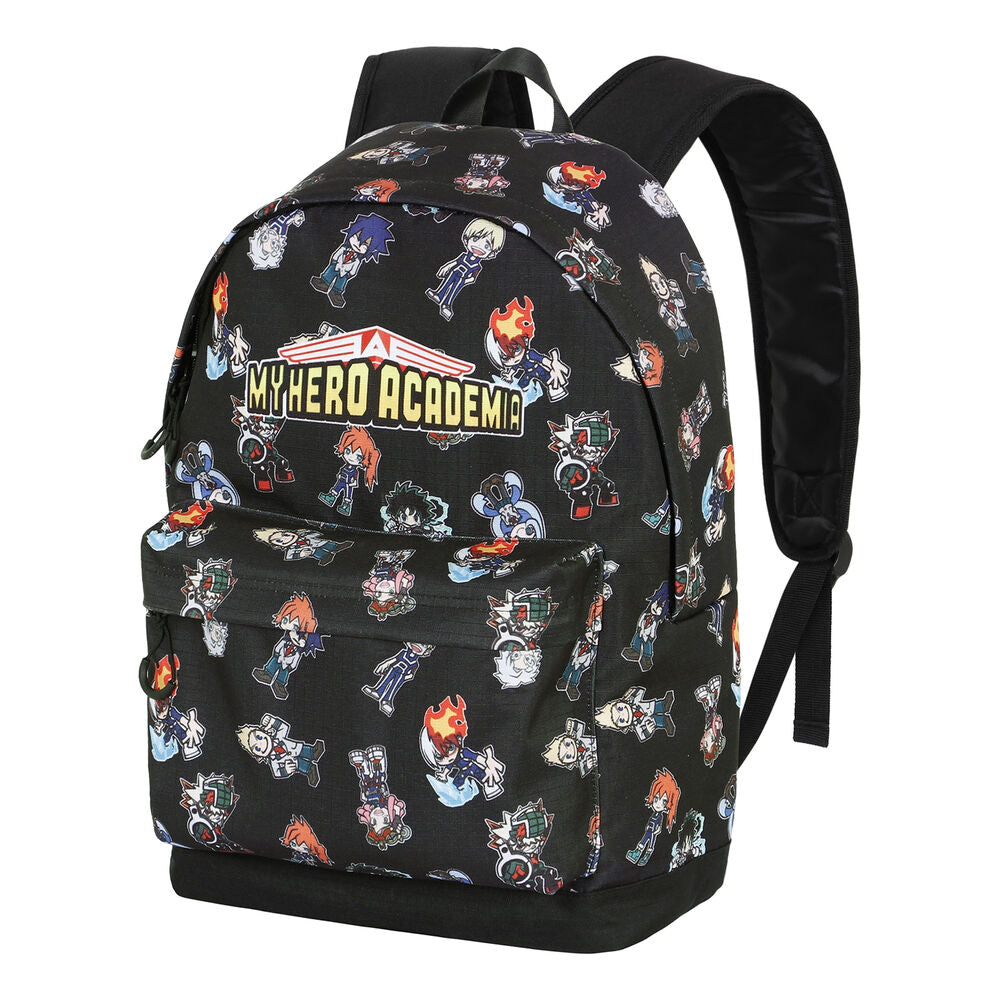Poche avant et poche latérale en mesh du sac à dos My Hero Academia