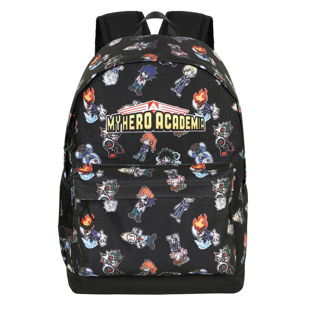 Sac à dos My Hero Academia 44cm vue de face avec logo et design coloré