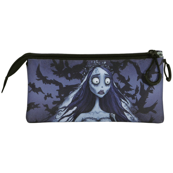 Trousse The Corpse Bride Emily KARACTERMANIA vue de face avec les trois compartiments fermés