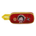 Vue de face de la trousse double compartiment 3D Luffy One Piece avec design embossé en relief