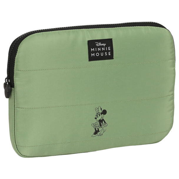 Housse Disney Minnie Mint SAFTA vue de face avec motif Minnie en vert menthe, adaptée pour ordinateur portable 10 pouces