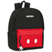 Sac à dos Disney Mickey Mood 40cm vue de face avec design Mickey Mouse coloré et logo SAFTA