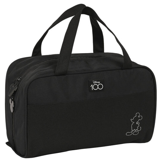 Vanity case Disney Mickey SAFTA vu de face avec fermeture éclair et double poignée, dimensions 31x14x19 cm