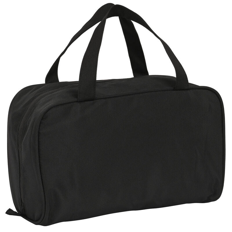 Intérieur du vanity case avec compartiment doublé et organisateur pour produits de beauté et accessoires
