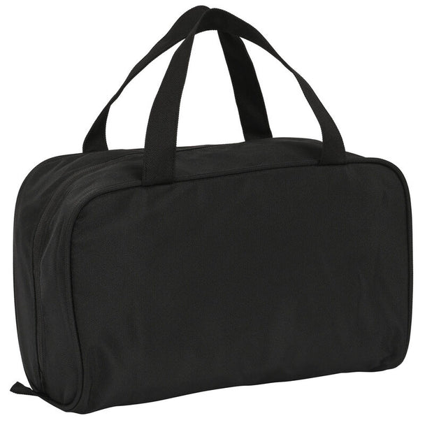Intérieur du vanity case avec compartiment doublé et organisateur pour produits de beauté et accessoires