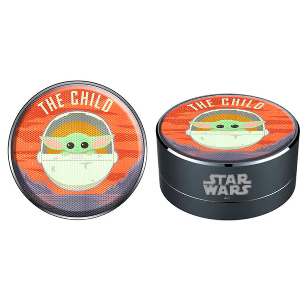 Enceinte Bluetooth portable Baby Yoda Mandalorian avec design compact et aluminium premium