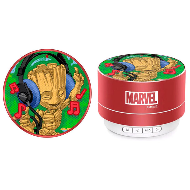 Enceinte Bluetooth portable Groot Marvel Guardians of the Galaxy avec design compact et boîtier aluminium