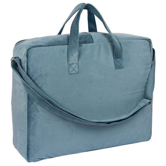 Intérieur de la valise maternité Leaves avec compartiments filet, élastiques et zippés bien organisés