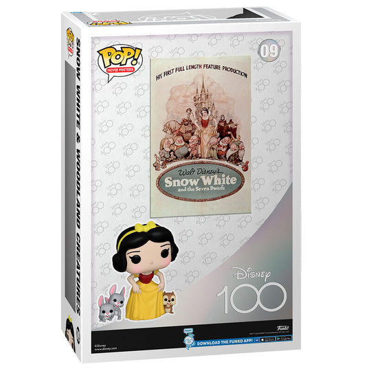 Emballage officiel Funko POP édition limitée Disney 100e anniversaire avec Blanche-Neige et créatures