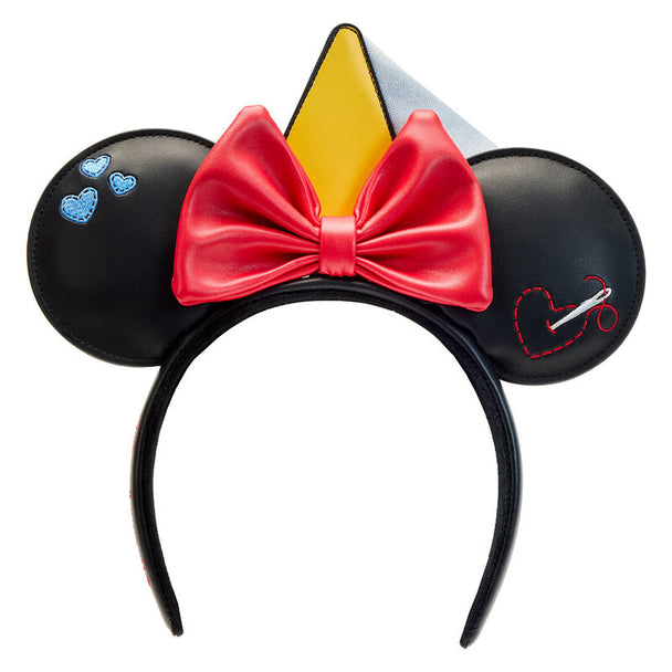 Serre-tête Minnie Brave Little Tailor Disney Loungefly vu de face avec détails colorés