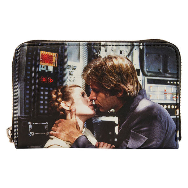 Portefeuille Loungefly Star Wars L'Empire Contre-Attaque vue avant avec design imprimé coloré