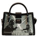 Profil latéral du sac Loungefly Star Wars avec dimensions précises visibles