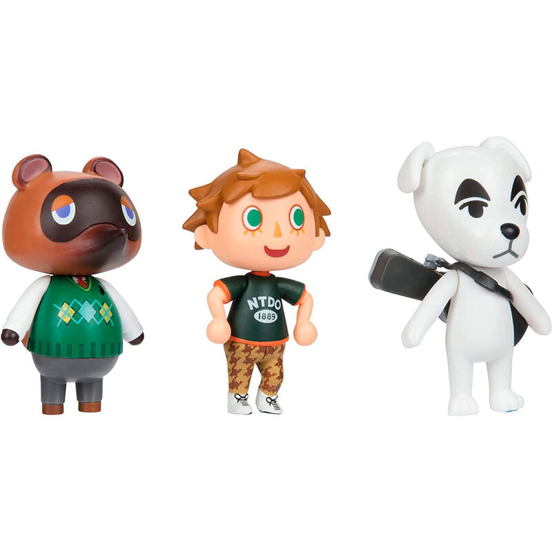 Emballage blister JAKKS PACIFIC contenant les 3 figurines Animal Crossing