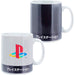 Mug PlayStation PALADONE montrant le logo thermosensible apparaissant avec la chaleur