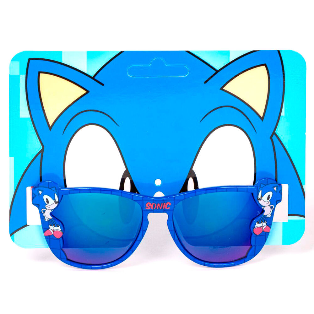 Lunettes de soleil Sonic The Hedgehog premium CERDÁ vue de face avec design bleu et rouge distinctif