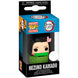 Porte-clés Pocket POP Funko représentant Nezuko Kamado de Demon Slayer avec détails colorés sur fond blanc