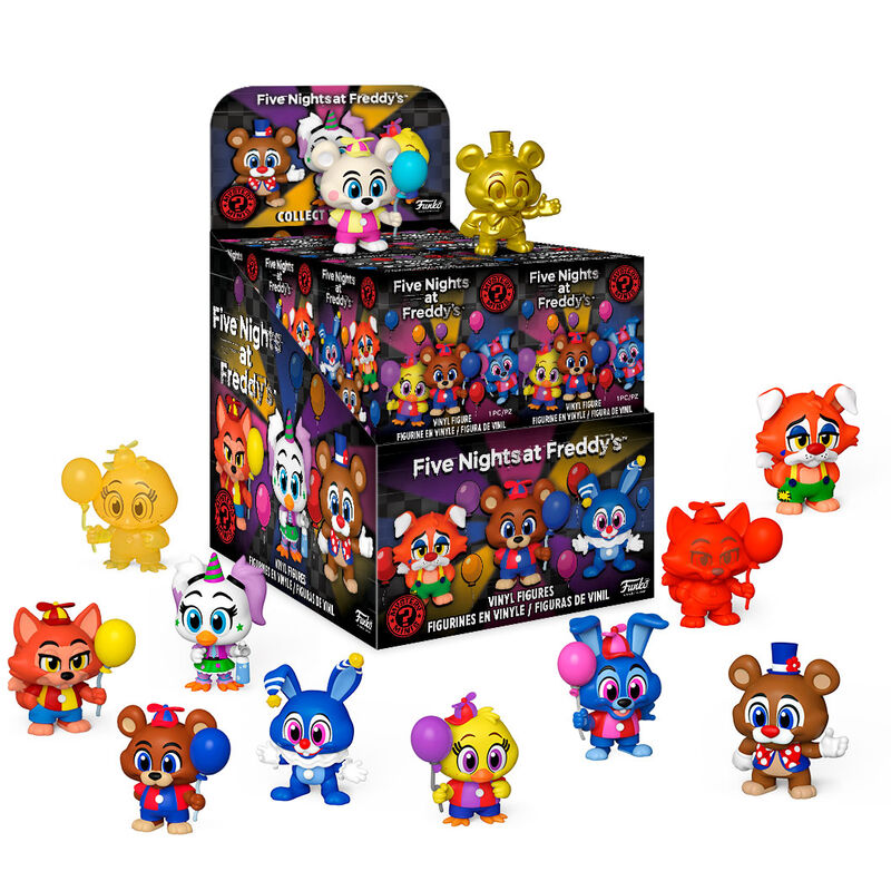 Figurine Mystery Minis Five Nights at Freddy's représentant Freddy Fazbear avec détails colorés et expression menaçante