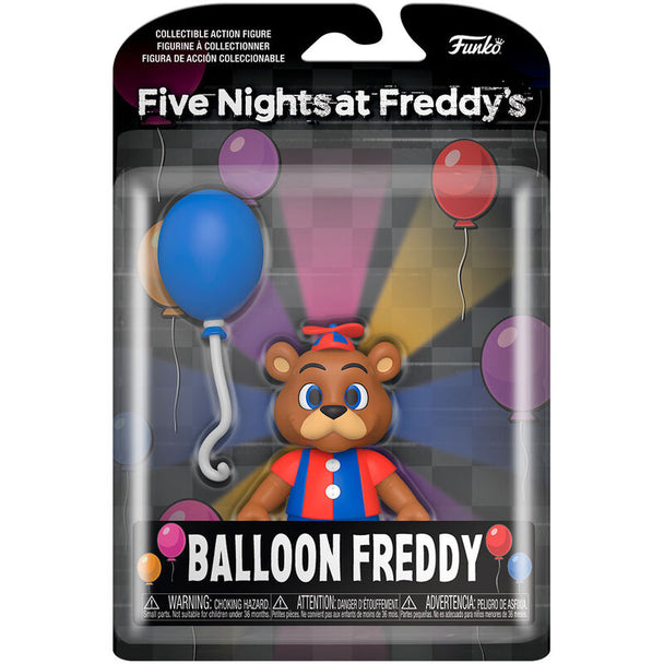 Figurine Funko Balloon Freddy de Five Nights at Freddy's mesurant 12,5 cm, vue de face avec détails colorés.