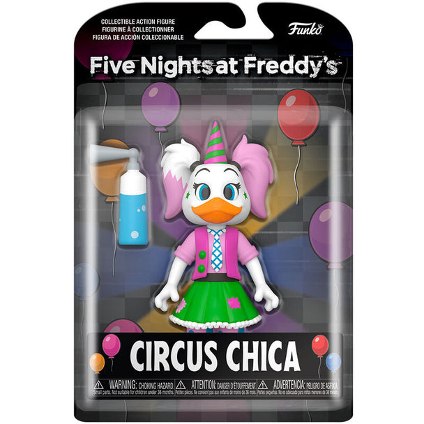Figurine Funko Circus Chica de 12,5 cm issue de Five Nights at Freddy's, vue de face avec détails colorés