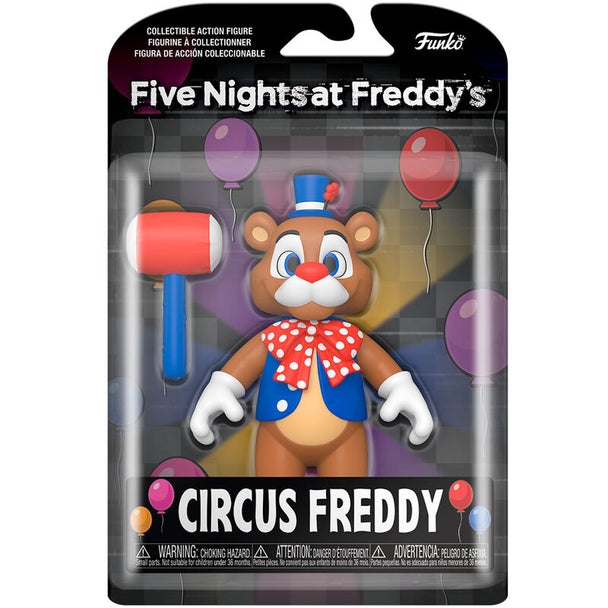 Figurine Funko Circus Freddy de Five Nights at Freddy's vue de face, hauteur 12,5 cm avec détails colorés