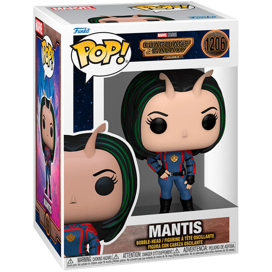Figurine Funko POP Mantis Marvel Guardians of the Galaxy 3 de 9 cm avec boîte fenêtre collector visible