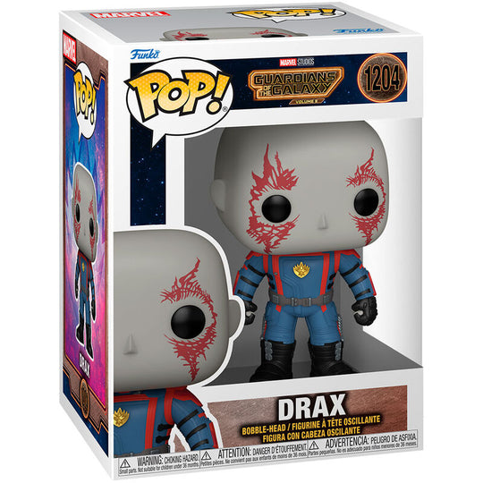 Figurine Funko POP Drax de Marvel Guardians of the Galaxy 3 en vinyle 9cm dans sa boîte vitrine transparente