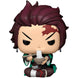 Détail de la figurine Funko POP Tanjiro Demon Slayer avec son bol de nouilles, en vinyle de 9 cm