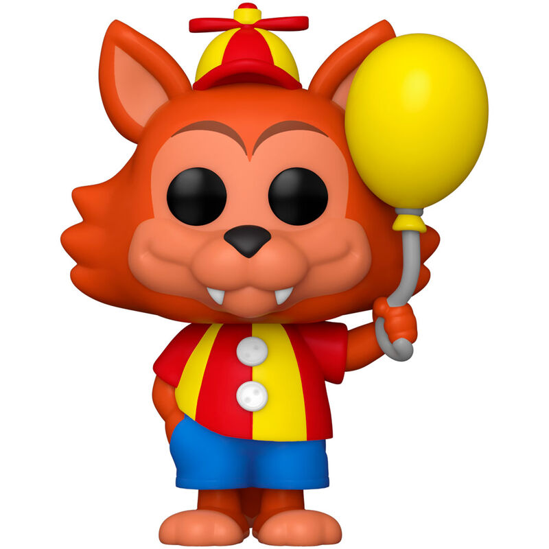 Vue rapprochée de la figurine Balloon Foxy Funko POP montrant les détails du personnage emblématique du jeu