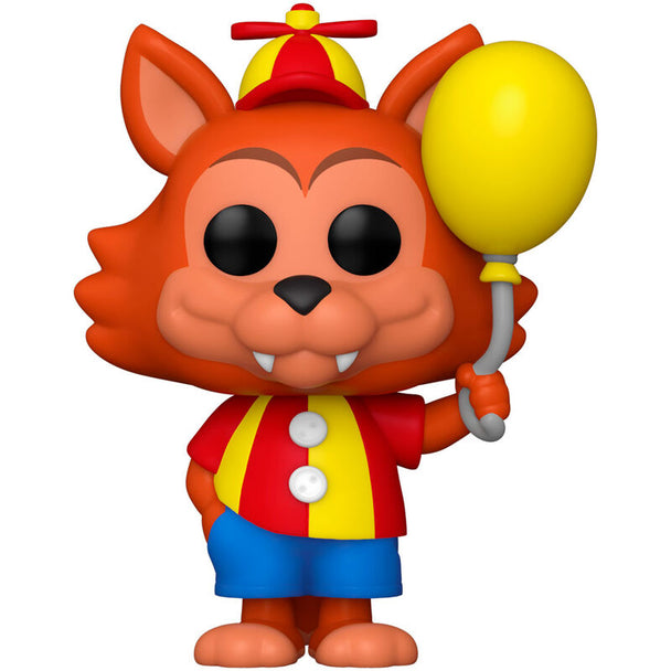 Vue rapprochée de la figurine Balloon Foxy Funko POP montrant les détails du personnage emblématique du jeu