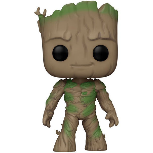 Vue rapprochée de la figurine Funko POP Groot Marvel Guardians of the Galaxy 3 montrant les détails et la finition