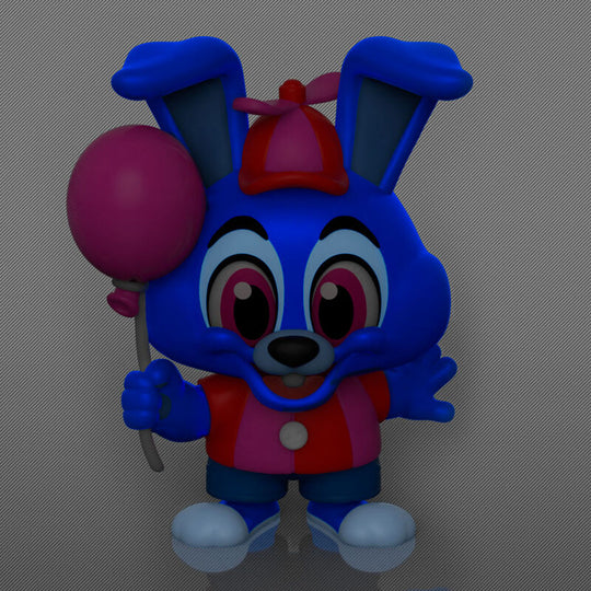 Vue rapprochée d'une figurine Mystery Minis Five Nights at Freddy's avec textures précises et finition soignée