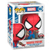 Figurine Funko POP Spider-Man Mangaverse Marvel exclusive de 9 cm dans sa boîte vitrée avec logo Funko et design coloré