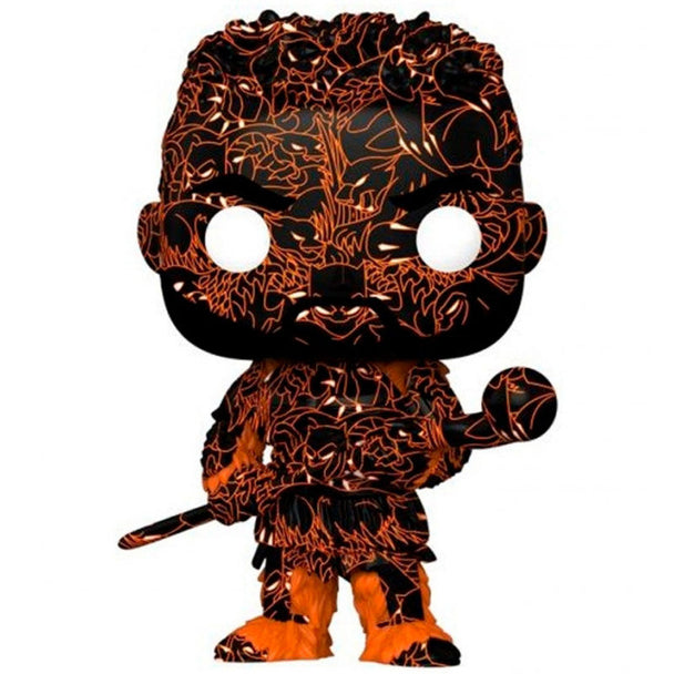 Vue détaillée de la figurine Funko POP M'Baku Marvel Black Panther avec sa boîte cadeau protectrice