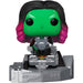 Vue rapprochée de la figurine Gamora exclusive Funko POP avec détails précis de la navette des Gardiens