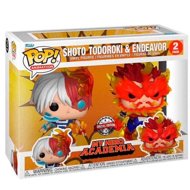 Figurine FUNKO POP exclusive de Endeavor de My Hero Academia, représentant le héros en action