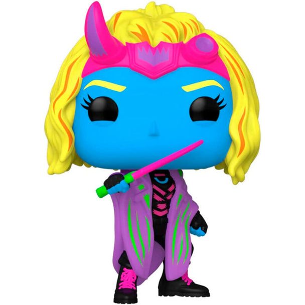 Figurine Funko POP Loki Silvye Black Light exclusive Marvel 9 cm en boîte cadeau avec fenêtre