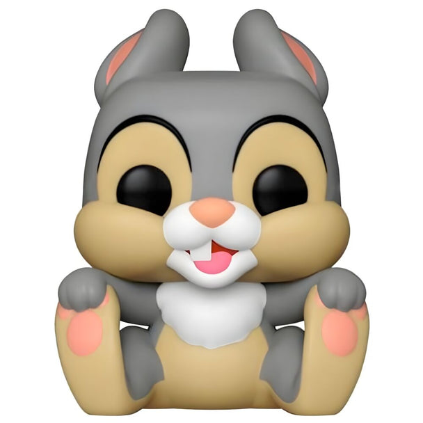 Vue rapprochée de la figurine Funko POP Thumper Disney Bambi montrant les détails soignés du personnage en vinyle