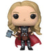 Vue rapprochée de la figurine Funko POP Thor Mighty Thor exclusive Marvel montrant les couleurs et finitions