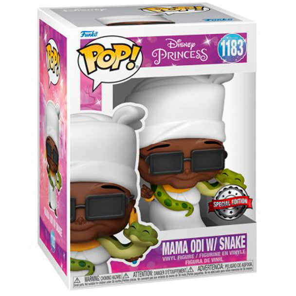 Figurine Funko POP de Mama Odi Serpent de 9 cm en vinyle dans sa boîte cadeau avec fenêtre issue du film Disney La Princesse et la Grenouille