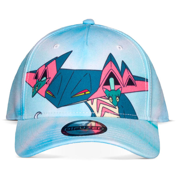 Vue de face de la casquette Pokemon Dragapult DIFUZED avec logo brodé