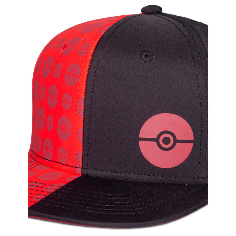 Détail de la fermeture ajustable à l'arrière de la casquette Pokémon Pokéballs DIFUZED