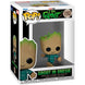 Figurine Funko POP Groot en Onesie, personnage Marvel, vinyle 9cm avec boîte vitrine transparente