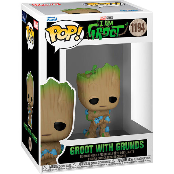 Figurine Funko POP Marvel Groot avec Grunds en vinyle de 9 cm dans sa boîte vitrine transparente