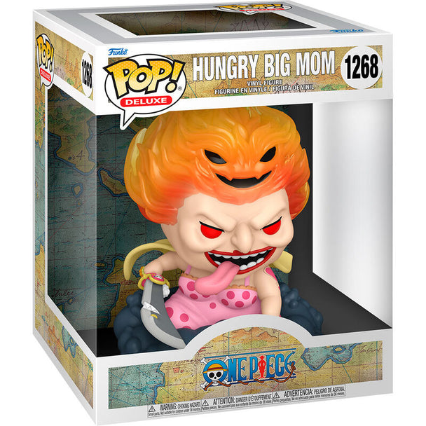 Figurine POP Funko Big Mom affamée de One Piece vue de face avec détails colorés et expression intense